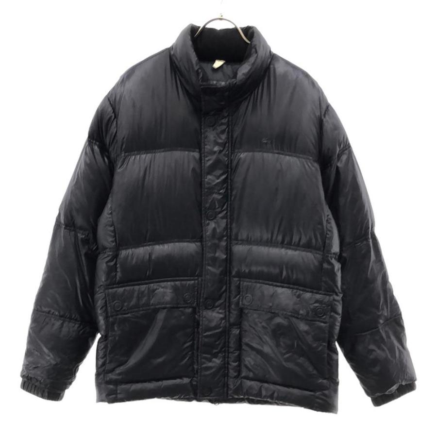 黒ワニ/極限定 LACOSTE 中綿ダウン ナイロンジャケット 50 XLサイズ LACOSTE（ラコステ） ダウンジャケット 50/4 ブラック メンズ 古着