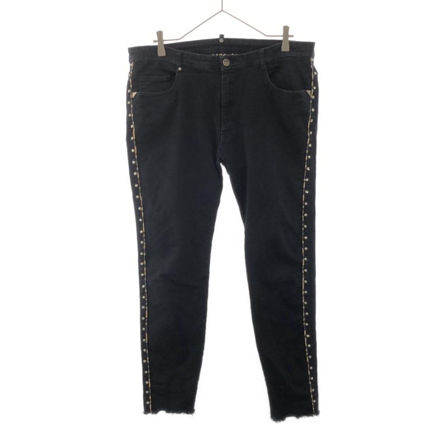 ZARA ザラ タグ スタッズ サイドライン テーパードデニムパンツ ZARA ザラ タグ スタッズ サイドライン テーパードデニムパンツ