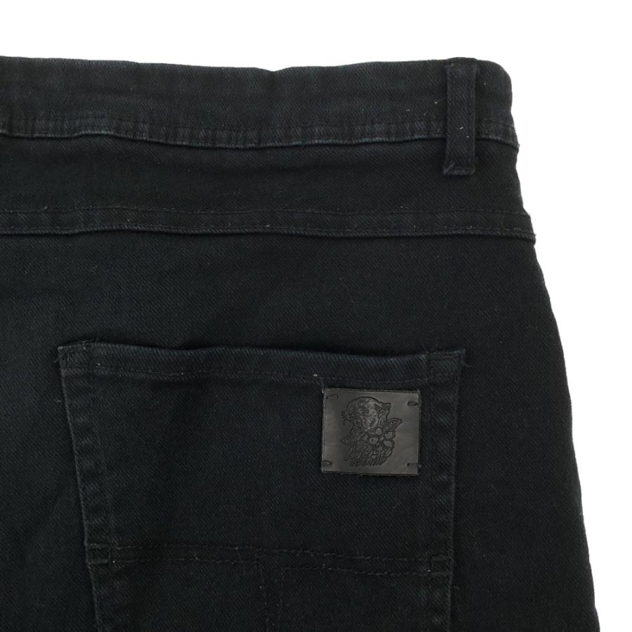 ZARA（ザラ） タグ スタッズ サイドライン テーパードデニムパンツ 34