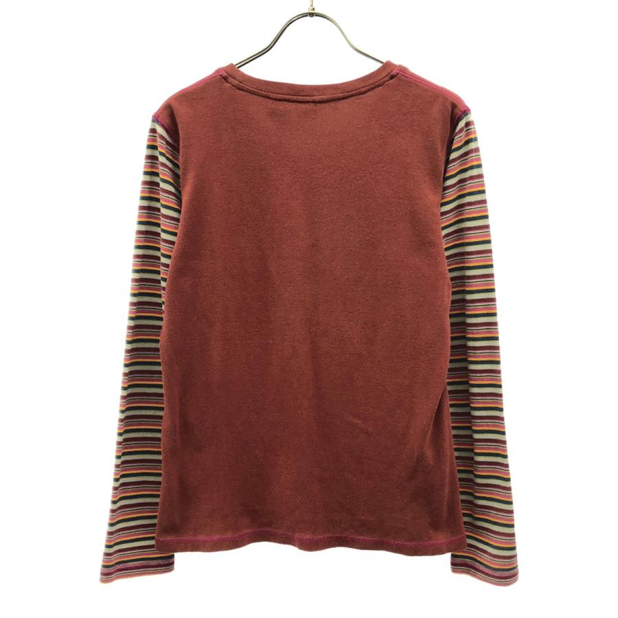 patagonia（パタゴニア） ボーダー ロゴ刺繍 長袖 クルーネック T
