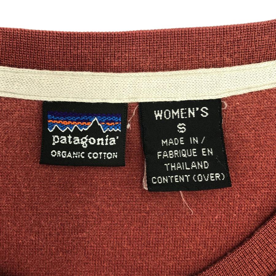 patagonia（パタゴニア） ボーダー ロゴ刺繍 長袖 クルーネック T