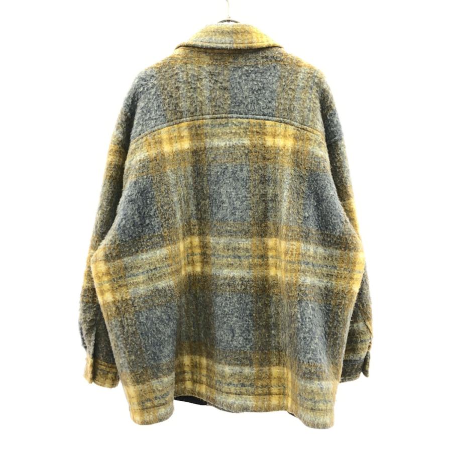 ZARA（ザラ） チェック柄 オーバーサイズ シャツ ジャケット M ブルー