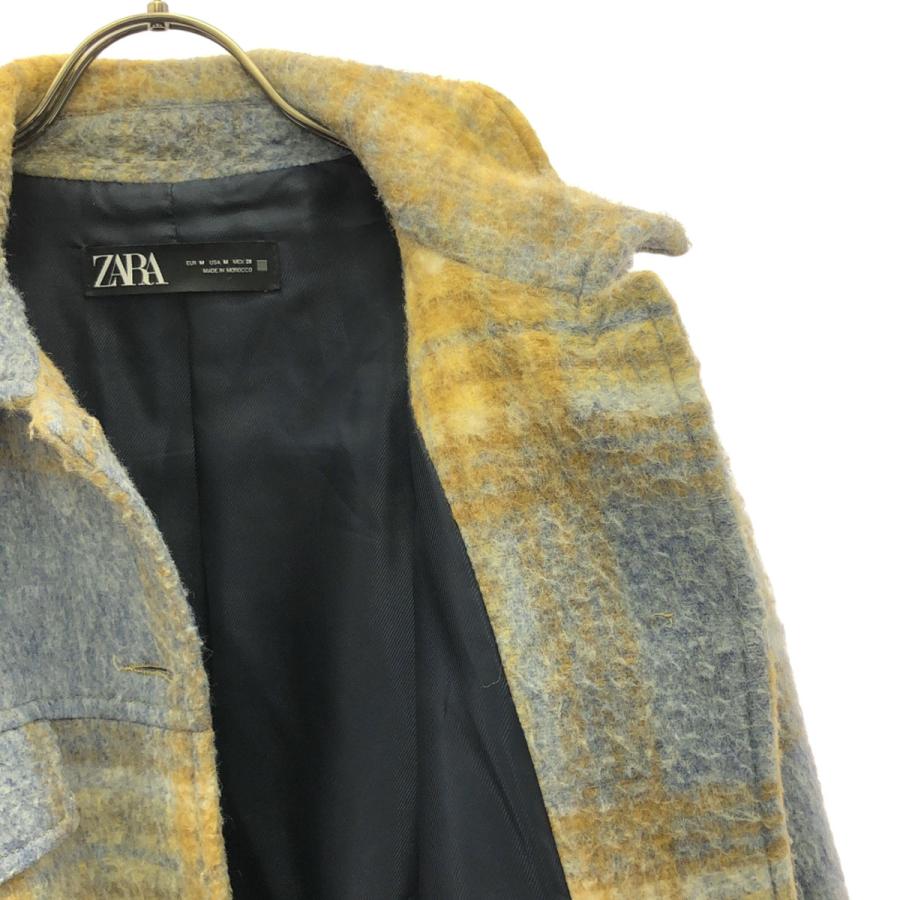 新品 ZARA オーバーサイズチェック柄シャツジャケット　M 美品 ZARA ザラ テクスチャー入り シャツジャケット チェック柄