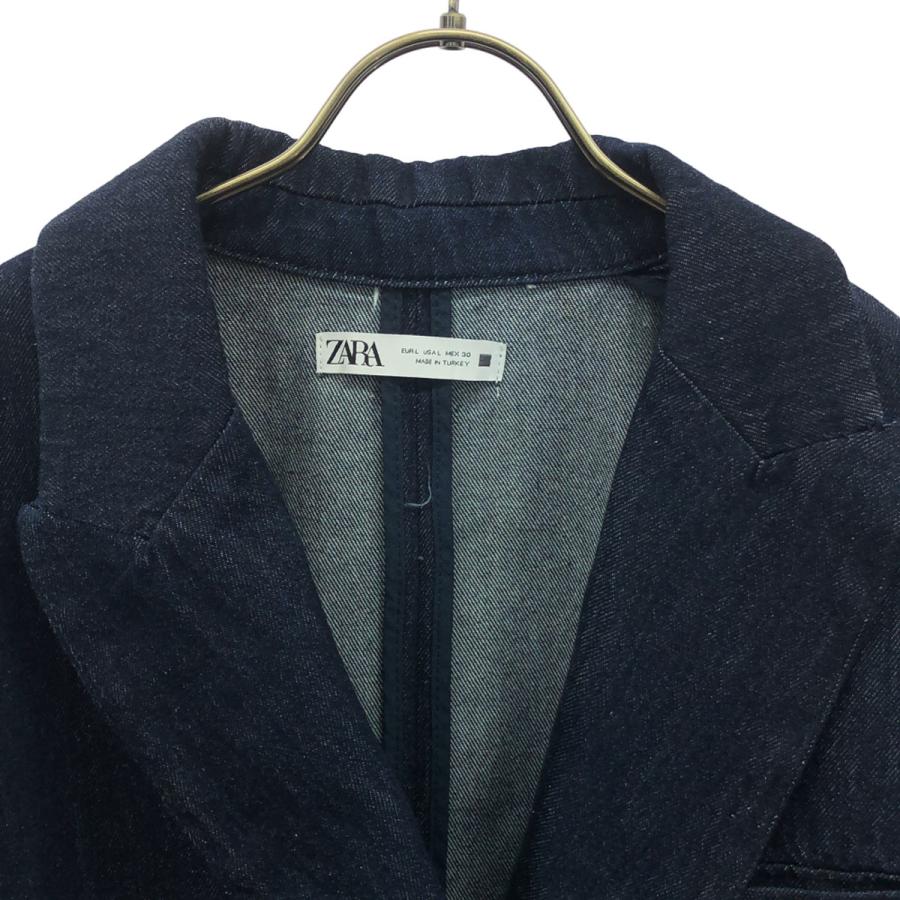 ZARA（ザラ） デニムジャケット L ネイビー クロップドデニムダブル 