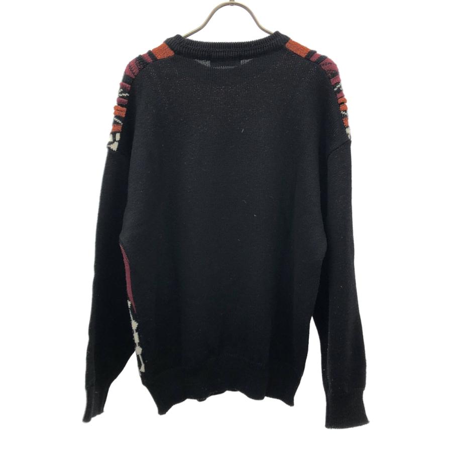 CALBARI カルバリ 長袖 セーター M ブラック系 ニット メンズ 古着 