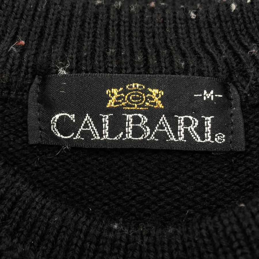 CALBARI カルバリ 長袖 セーター M ブラック系 ニット メンズ 古着 