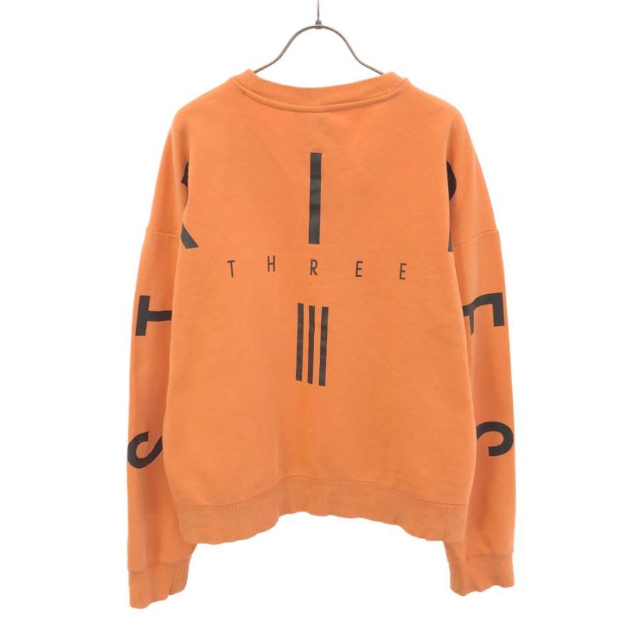 adidas（アディダス） プリント 長袖 トレーナー S オレンジ 裏起毛