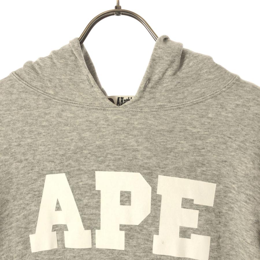 アベイシングエイプ 日本製 長袖 パーカー S グレー A BATHING APE プルパーカー トレーナー メンズ A BATHING APE（アベイシングエイプ） 日本製 長袖 パーカー S グレー