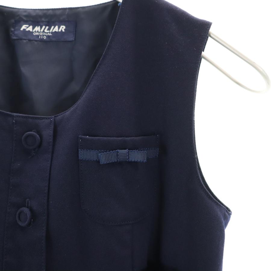 ファミリア（Familiar） ノースリーブ ワンピース 110 ネイビー キッズ