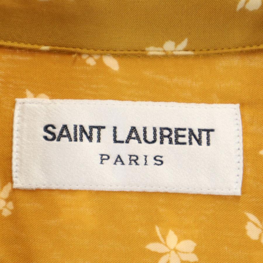 SAINT LAURENT 未使用 サンローラン イタリア製 花柄 半袖 オープン