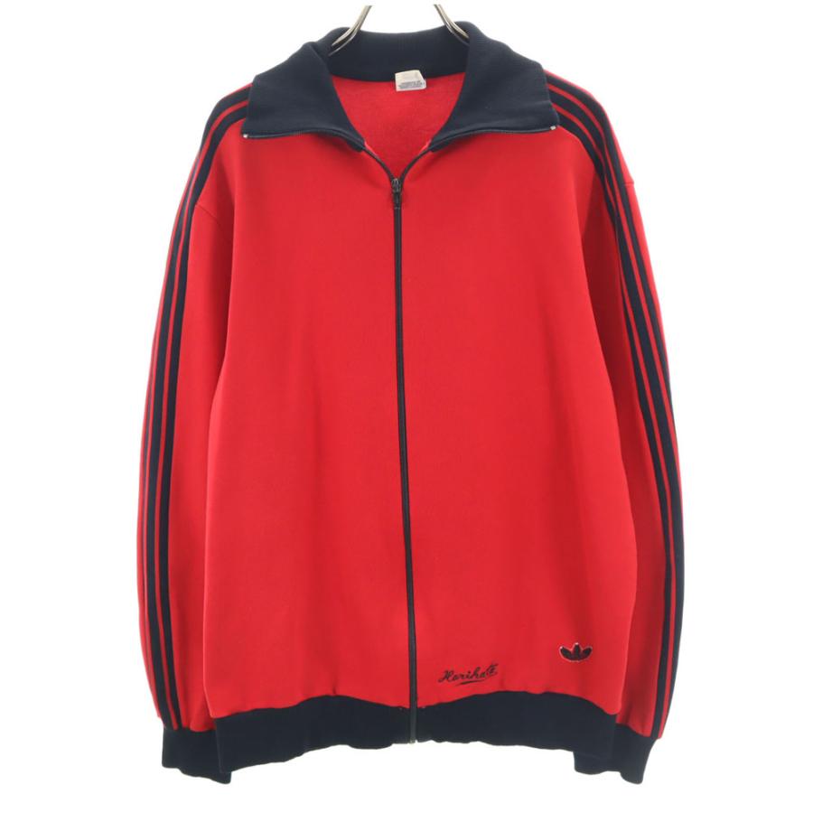 アディダス 70s ヴィンテージ デサント製 西ドイツタグ トレフォイルロゴ トラックジャケット 7 レッド adidas メンズ adidas（アディダス） 70s ヴィンテージ デサント製 西ドイツタグ