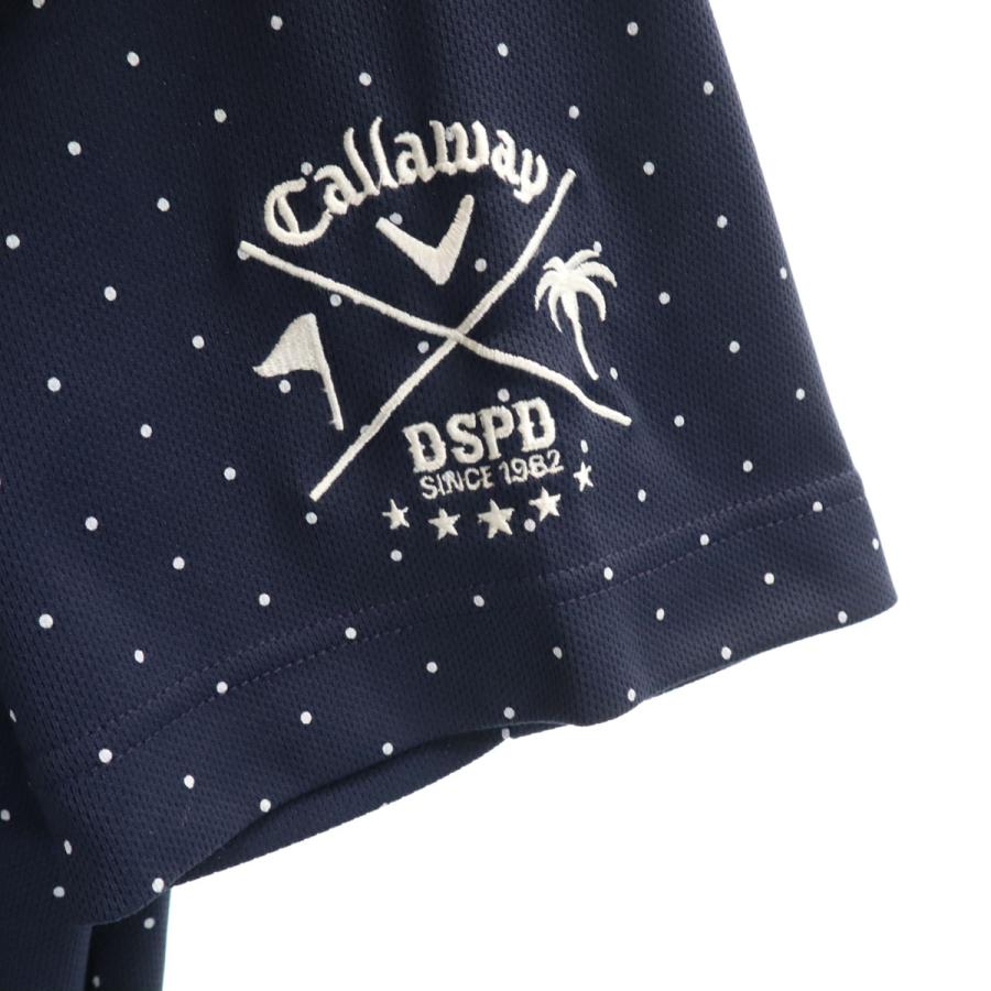 Callaway（キャロウェイ） ドット柄 ゴルフ 半袖 ポロシャツ L
