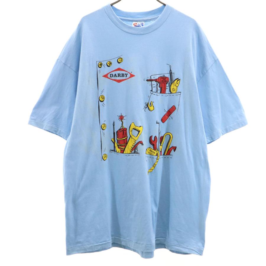 【蓄光】90S USA製 Hanes 元素記号 アート 企業系 Tシャツ L Hanes（ヘインズ） 90s USA製 オールド Darby Dental Supply 半袖 T