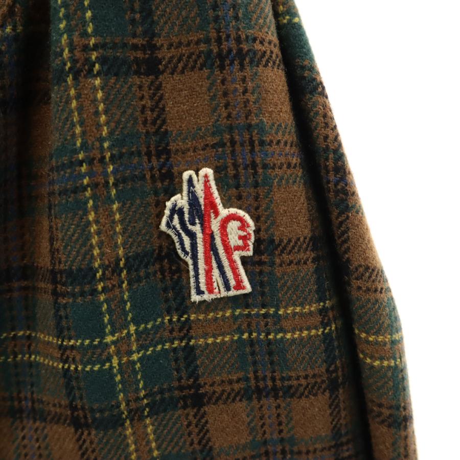 MONCLER（モンクレール） 長袖 ハーフジップ ネルシャツ L ブラウン系