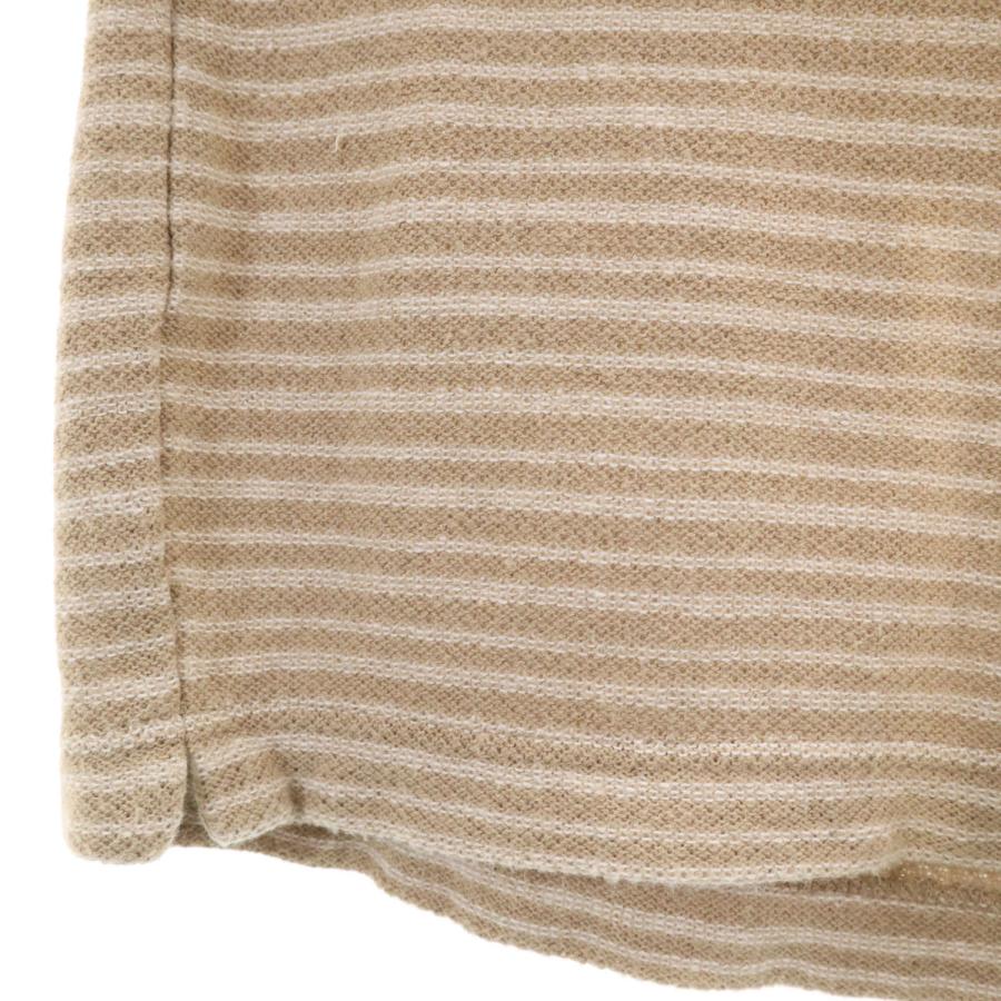 JOSEPH ABBOUD ジョセフアブード リネンブレンド ボーダー柄 半袖 カットソー M ベージュ メンズ 古着 中古 | JOSEPH ABBOUD | 04