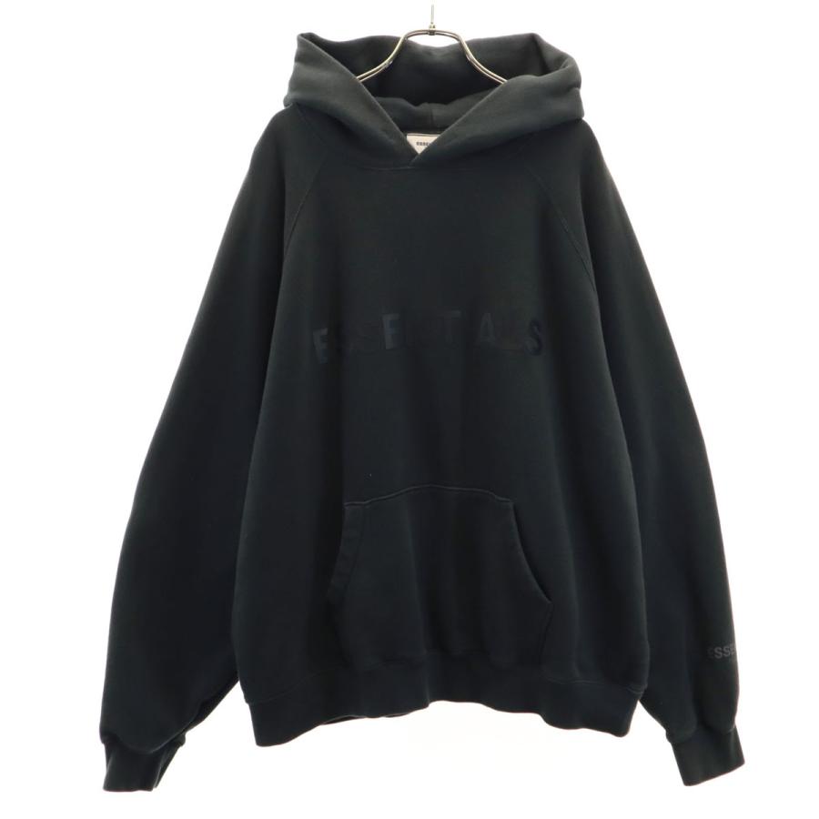ESSENTIALS エッセンシャルズ 長袖 スウェットパーカー L ブラック系 裏起毛 メンズ ESSENTIALS（ROXY） ESSENTIALS エッセンシャルズ 長袖 スウェット