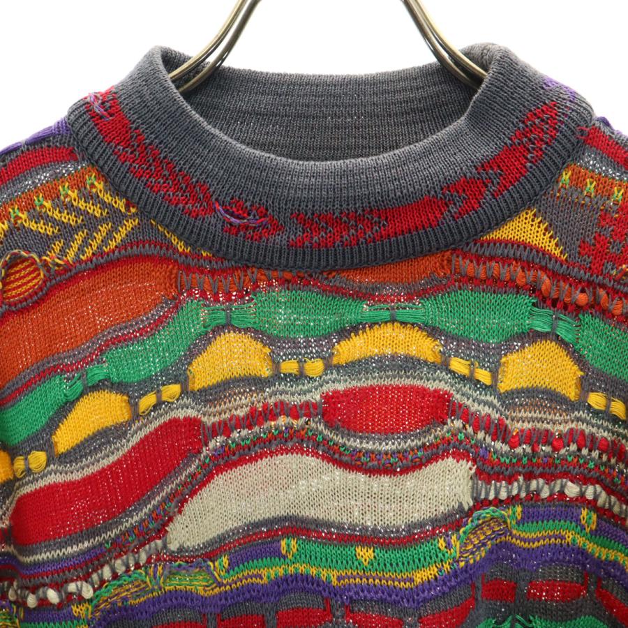 COOGI クージー オーストラリア製 総柄 長袖 3D ニット 12-14 マルチ