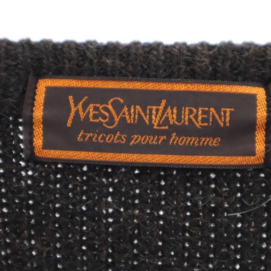 90s Saint Laurent ウールVネックニット 名作 PARIS Yves Saint Laurent - イヴサンローラン 90s 日本製 カシミヤブレンド