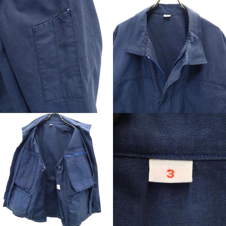 BETRANCOURT ユーロ ワークジャケット 3 ブルー メンズ 古着 中古