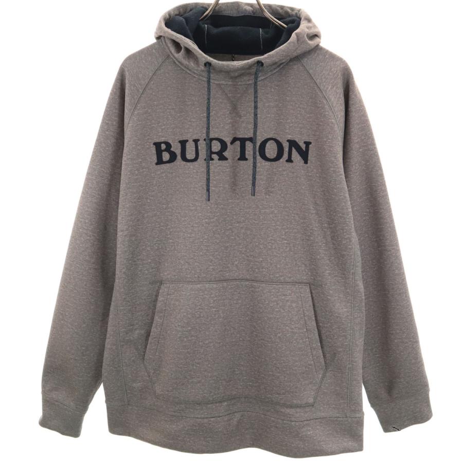 BURTON（バートン） 長袖 パーカー L グレーブラウン系 裏フリース