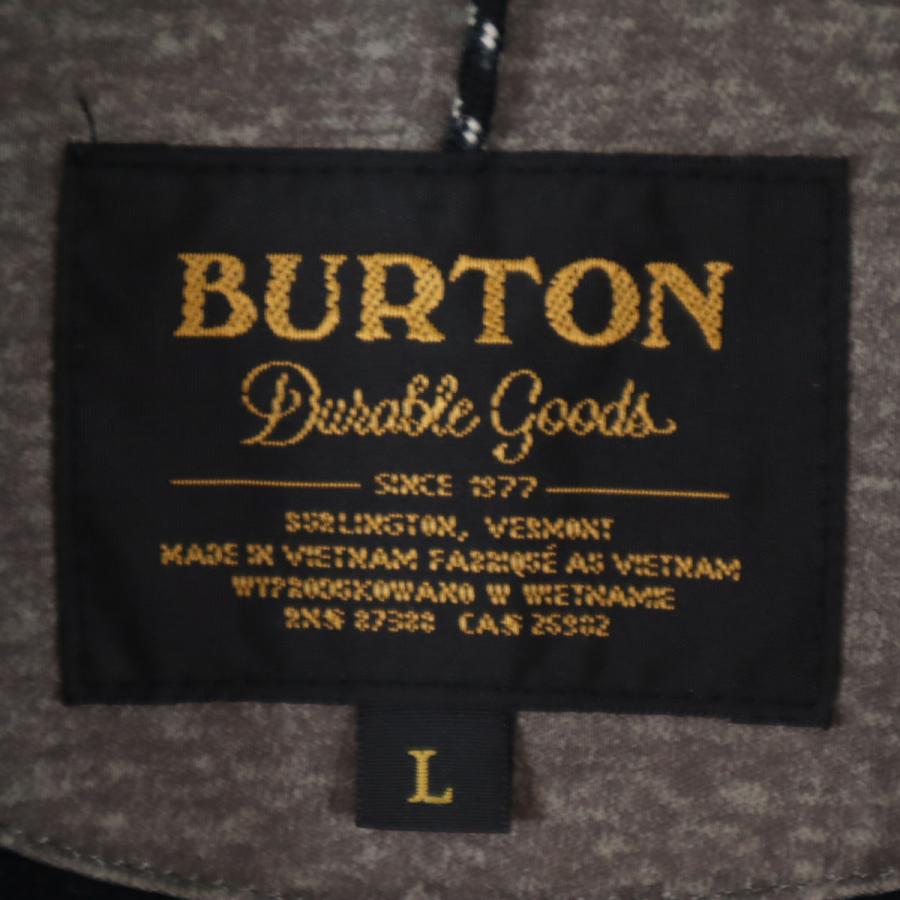 BURTON（バートン） 長袖 パーカー L グレーブラウン系 裏フリース