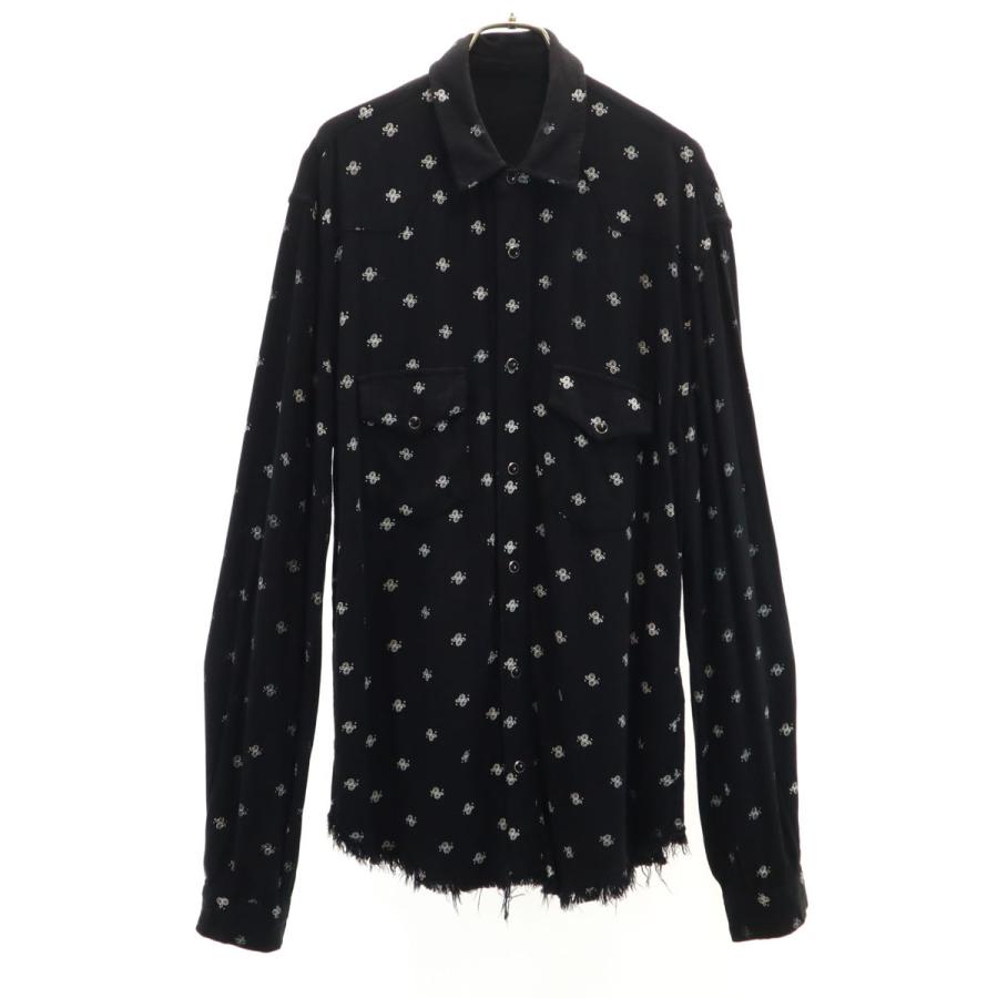 AMIRI アミリ USA製 総柄 長袖 ウエスタンシャツ L 黒 メンズ AMIRI（アミリ） USA製 総柄 長袖 ウエスタンシャツ L 黒 メンズ 古着