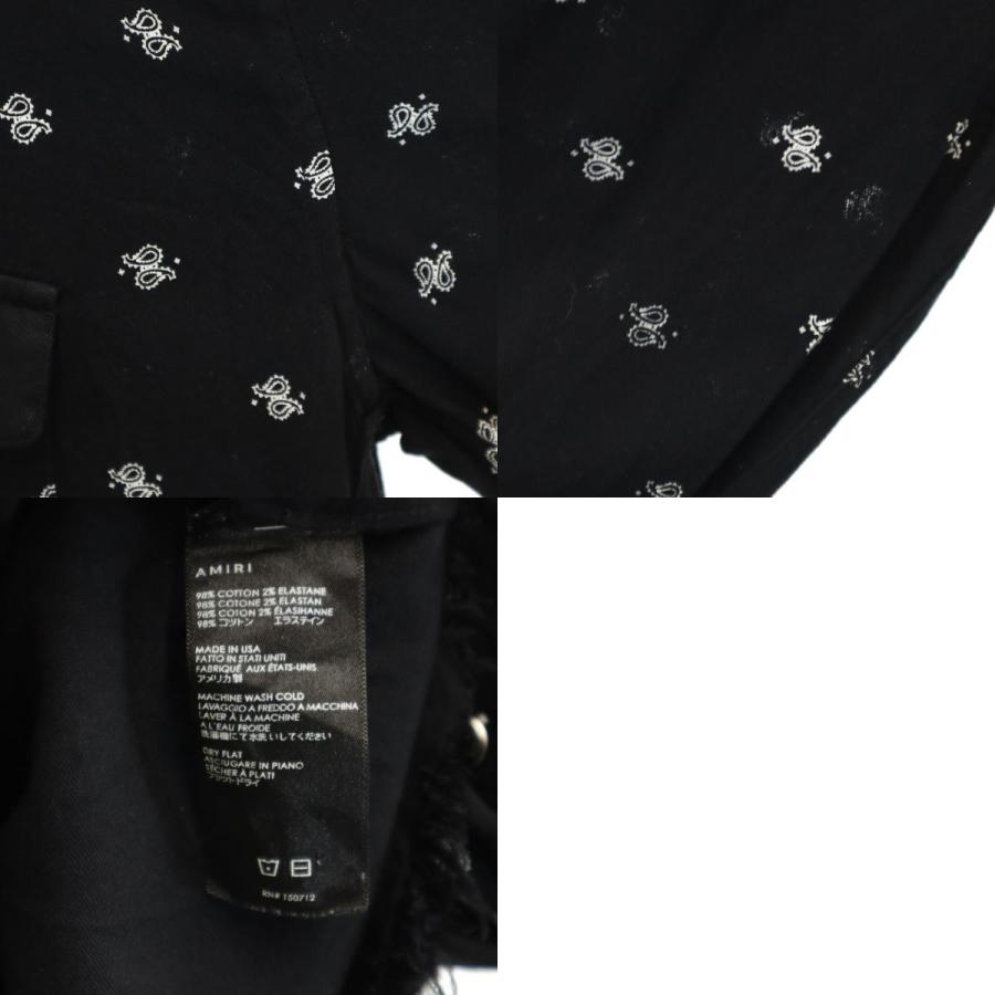 AMIRI（アミリ） USA製 総柄 長袖 ウエスタンシャツ L 黒 メンズ 古着