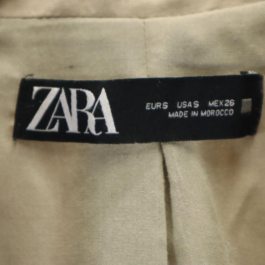 ZARA（ザラ） ショート丈 テーラードジャケット 26 ベージュ系