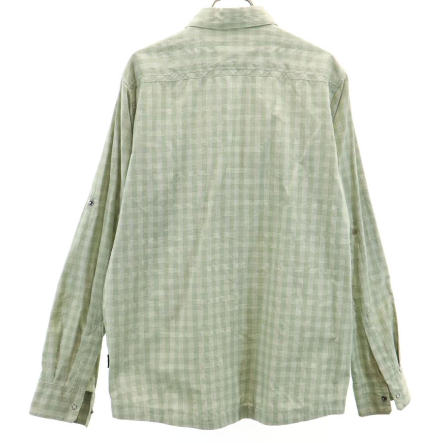 patagonia（パタゴニア） チェック 長袖 シャツ S グリーン系