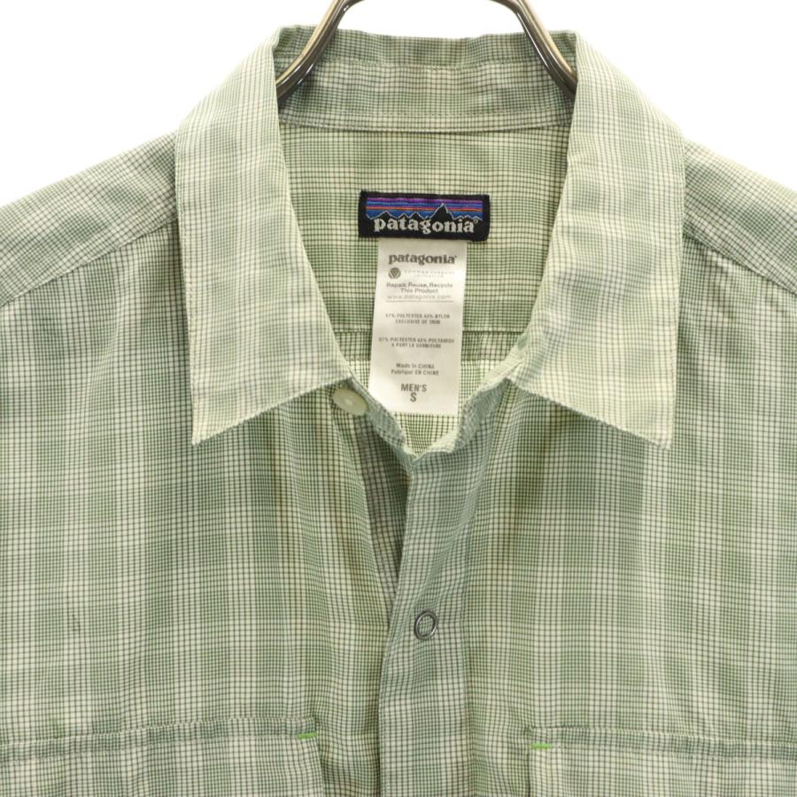 patagonia（パタゴニア） チェック 長袖 シャツ S グリーン系