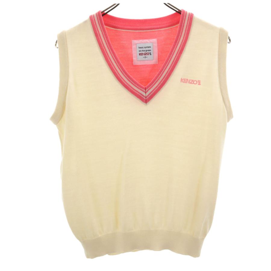 KENZO GOLF ケンゾーゴルフ 90s 日本製 オールド Vネック ニットベスト 