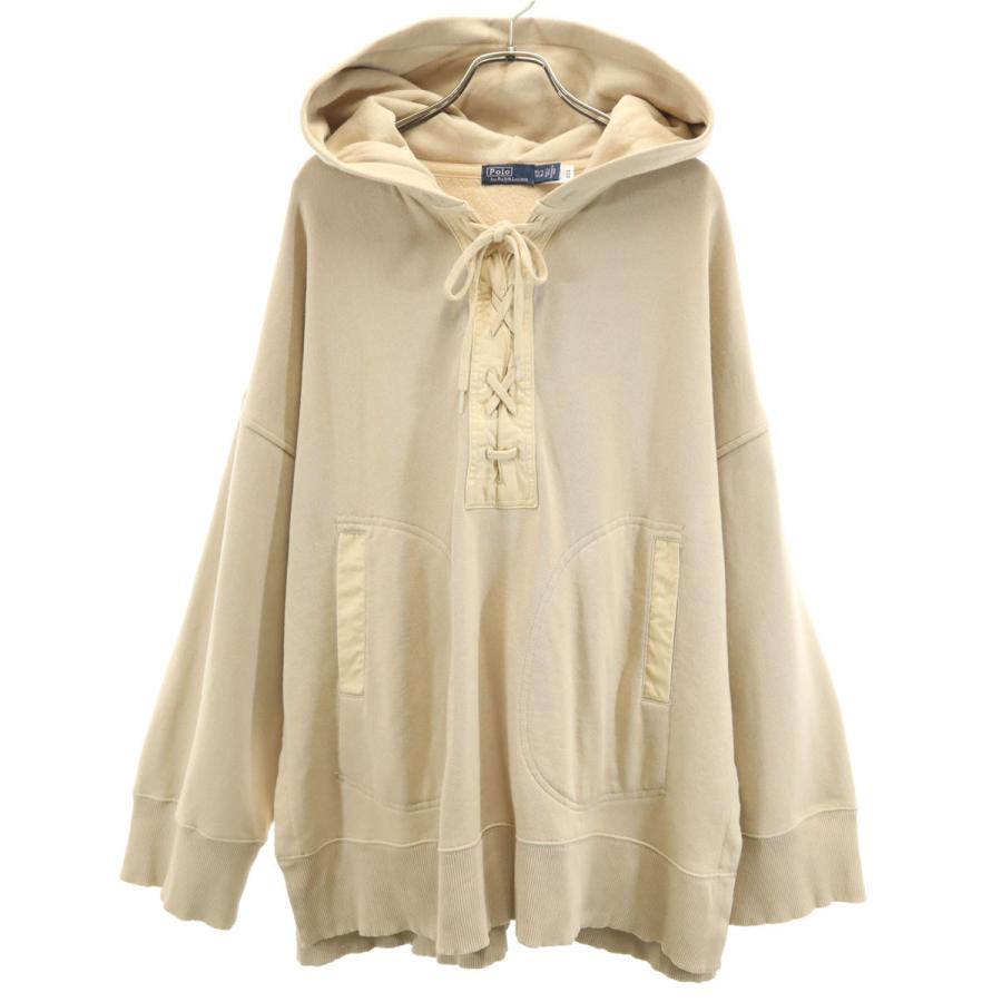 Polo by Ralph Lauren ポロバイラルフローレン 長袖 スピンドルネック スウェットパーカー XS ベージュ 裏起毛 レディース Polo by Ralph Lauren ポロバイラルフローレン 長袖 スピンドルネック
