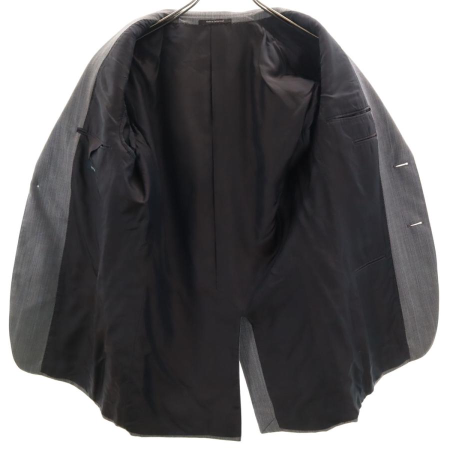 GUCCI グッチ ウール ストライプ柄 スーツ 上下セットアップ 46R グレー メンズ 古着 中古_4