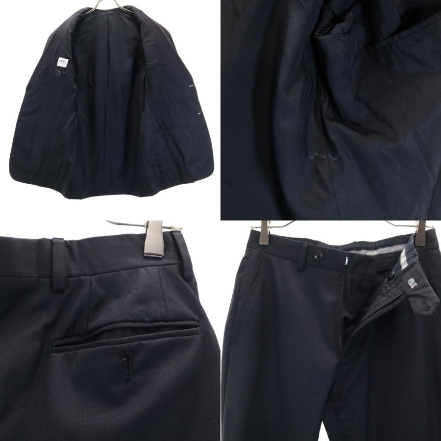 ARMANI COLLEZIONI アルマーニコレッツォーニ イタリア製 シャドーハウンドトゥース柄 スーツ 上下セットアップ 44 ブラック 千鳥格子 メンズ 古着 中古_8