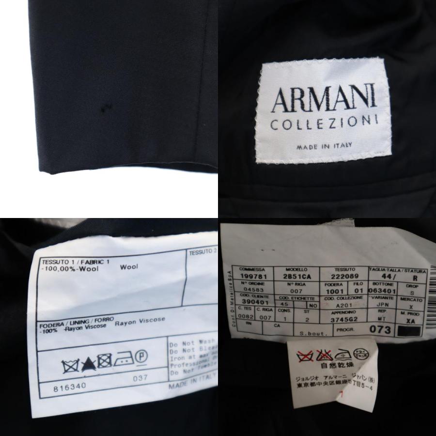 ARMANI COLLEZIONI アルマーニコレッツォーニ イタリア製 シャドーハウンドトゥース柄 スーツ 上下セットアップ 44 ブラック 千鳥格子 メンズ 古着 中古_9