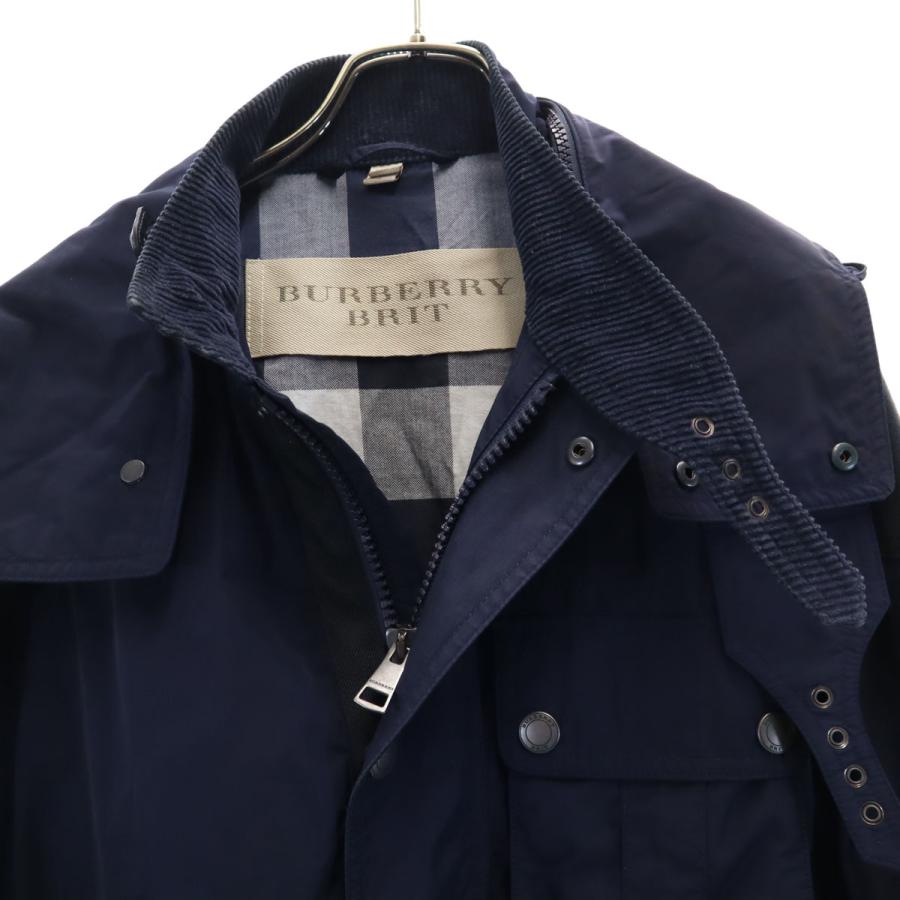 古着 BURBERRY BRIT バーバリーブリット ジャケット S ネイビー エルボーパッチ メンズ BURBERRY BRIT（バーバリーブリット） ジャケット S ネイビー エルボー