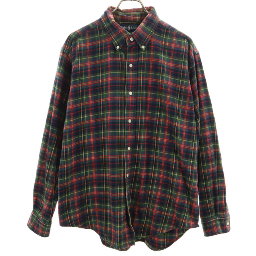 Ralph Lauren セットアップ　チェック柄　used古着 RALPH LAUREN ラルフローレン チェック柄 長袖 コットンネル ボタン