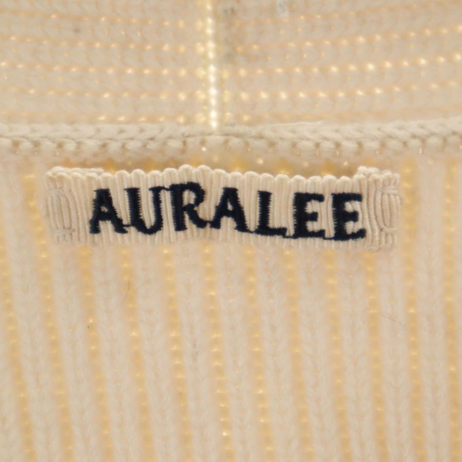 AURALEE（オーラリー） 日本製 長袖 Vネック セーター 1 ベージュ