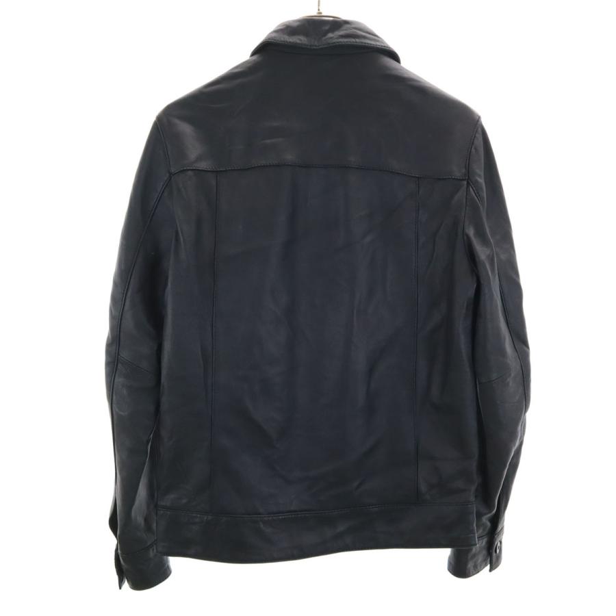 ZARA（ザラ） クラフトレザージャケット S ブラック メンズ 古着 中古