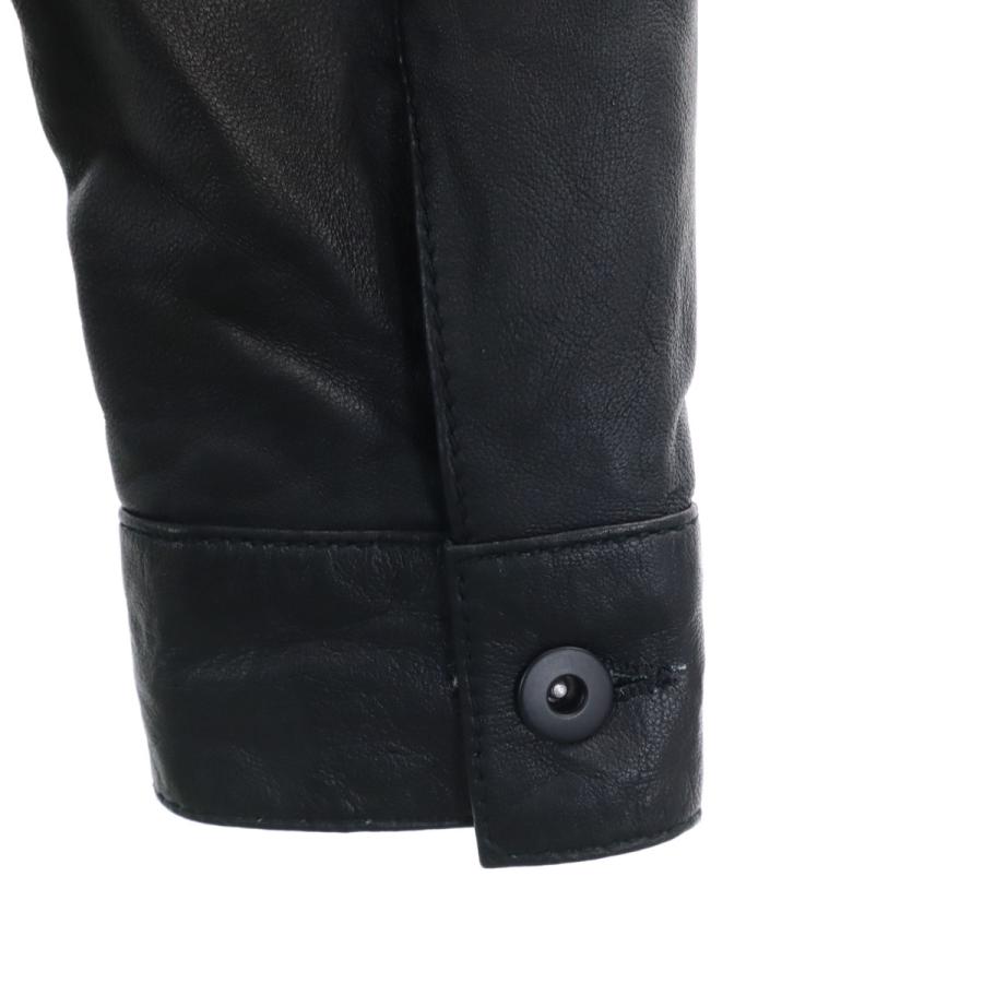 ZARA（ザラ） クラフトレザージャケット S ブラック メンズ 古着 中古