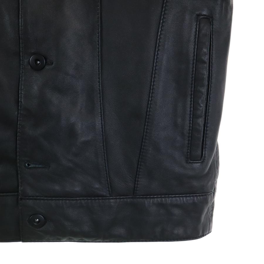 ZARA（ザラ） クラフトレザージャケット S ブラック メンズ 古着 中古