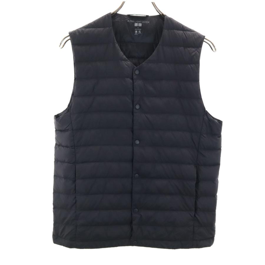 ユニクロ（UNIQLO） ウルトラライト ダウンベスト S ブラック 収納袋