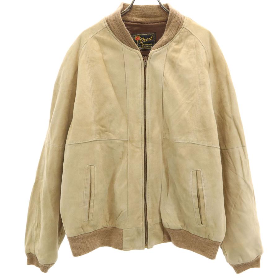 Reed Sportswear 70s ヴィンテージ レザージャケット ベージュ系 メンズ Reed Sportswear 70s ヴィンテージ レザージャケット ベージュ系
