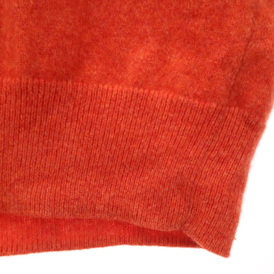 ユニクロ（UNIQLO） カシミヤ100％ 長袖 Vネック セーター L オレンジ 