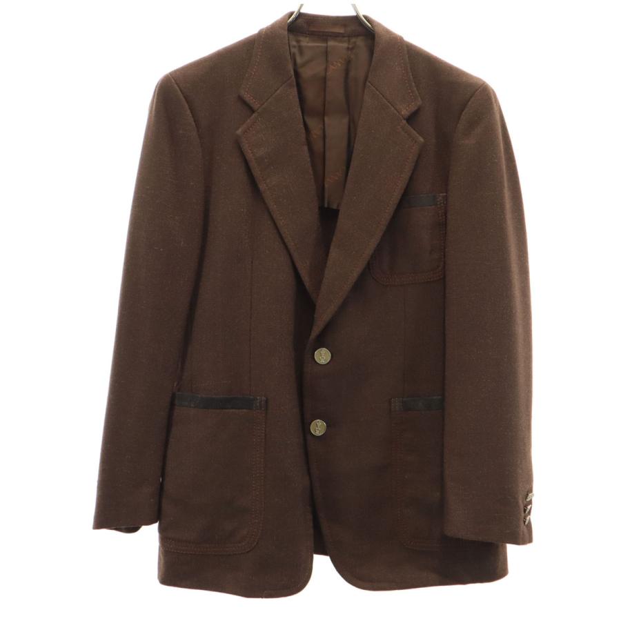 LANVIN（ランバン） テーラードジャケット 50 ブラウン メンズ 古着