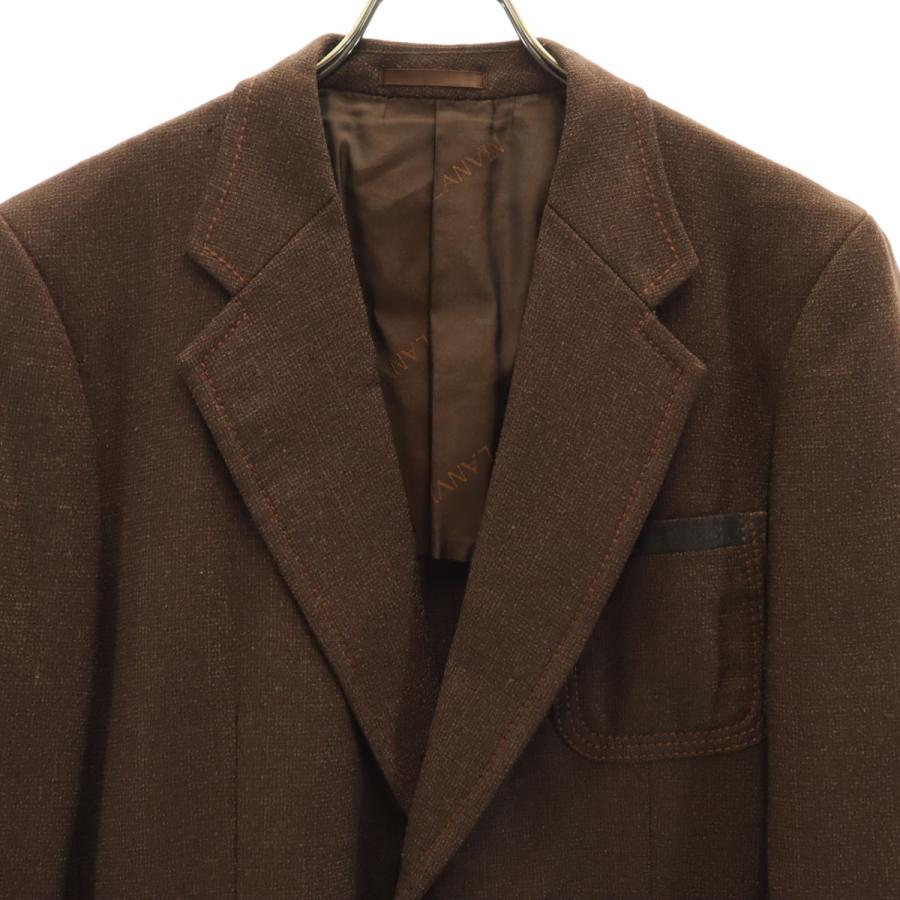 古着 LANVIN ランバン テーラードジャケット 50 ブラウン メンズ LANVIN（ランバン） テーラードジャケット 50 ブラウン メンズ 古着