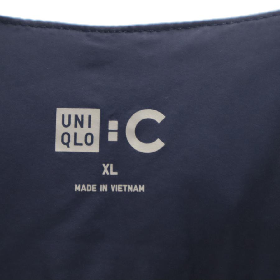UNIQLO : C ユニクロ シー ノーカラー ダウンジャケット XL ネイビー