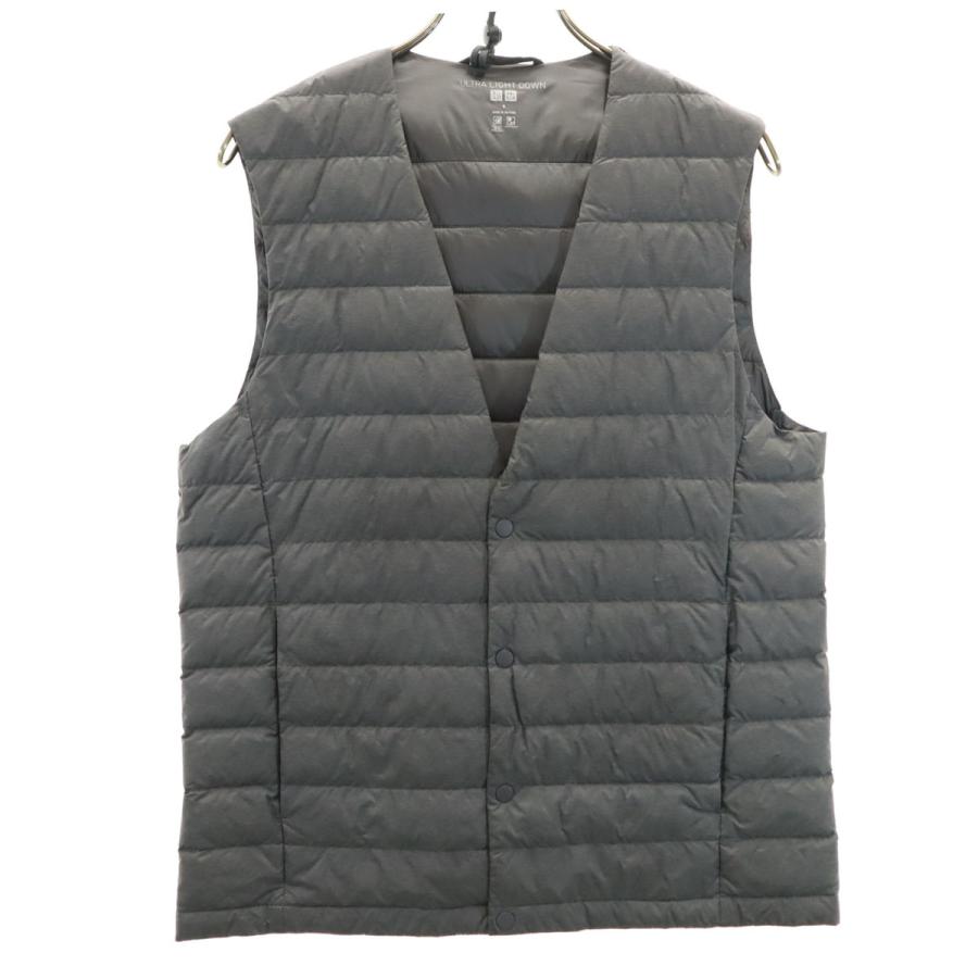 ユニクロ（UNIQLO） ウルトラライト ダウンベスト S チャコールグレー