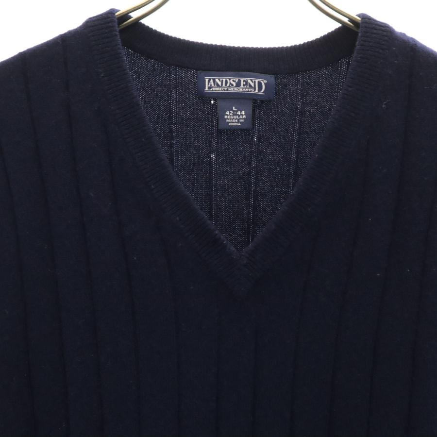 ランズエンド（LANDS' END） カシミヤ100％ Vネック ニットベスト L