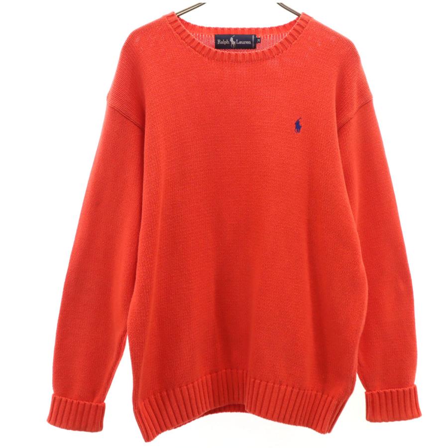 Polo by Ralph Lauren ポロバイラルフローレン 長袖 ニット M 朱色